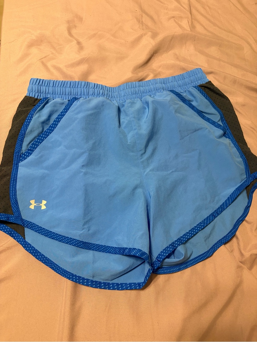 Under Armour Sky Blue and Black Women's Running Shorts